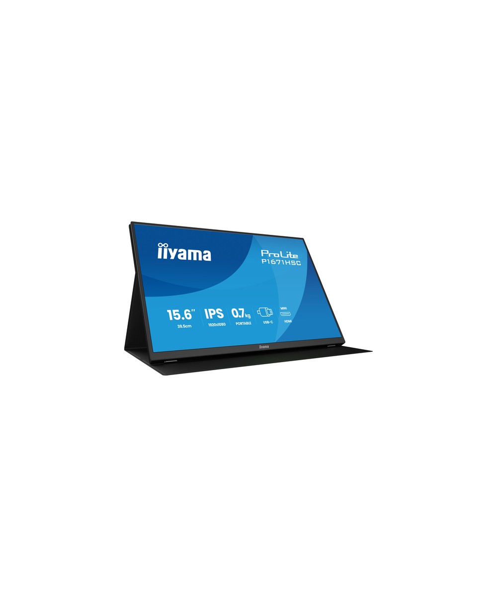 Écran LED - 15.6" - cadre ouvert - 1920 x 1080 Full HD (1080p) @ 60 Hz - IPS - 250 cd/m² - 1000:1 - 3 ms - Mini HDMI, USB-C - no