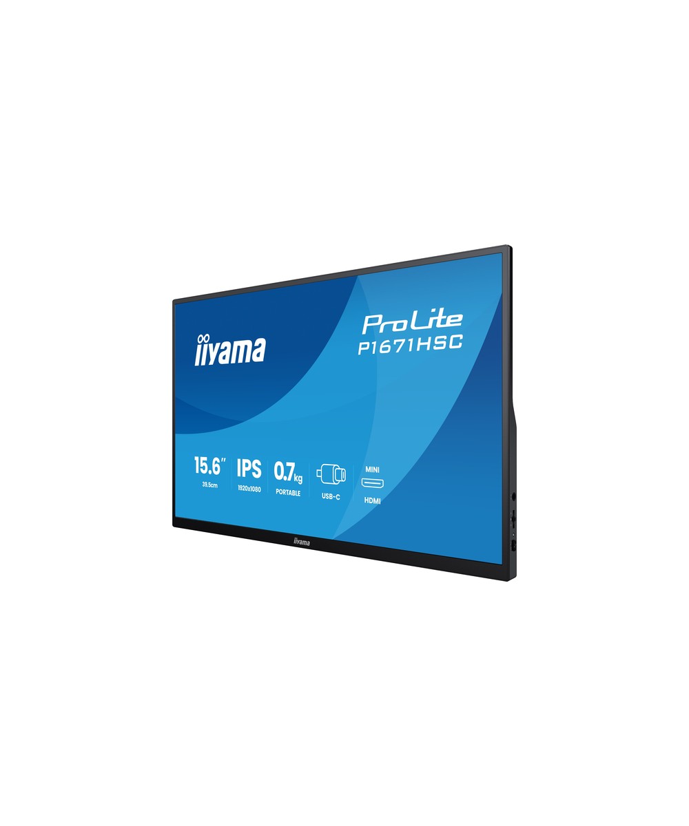 Écran LED - 15.6" - cadre ouvert - 1920 x 1080 Full HD (1080p) @ 60 Hz - IPS - 250 cd/m² - 1000:1 - 3 ms - Mini HDMI, USB-C - no