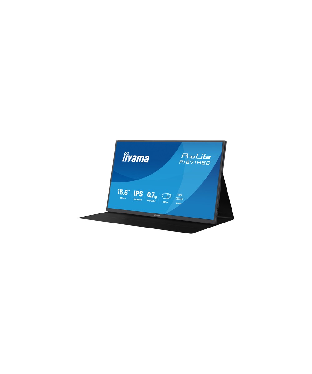 Écran LED - 15.6" - cadre ouvert - 1920 x 1080 Full HD (1080p) @ 60 Hz - IPS - 250 cd/m² - 1000:1 - 3 ms - Mini HDMI, USB-C - no
