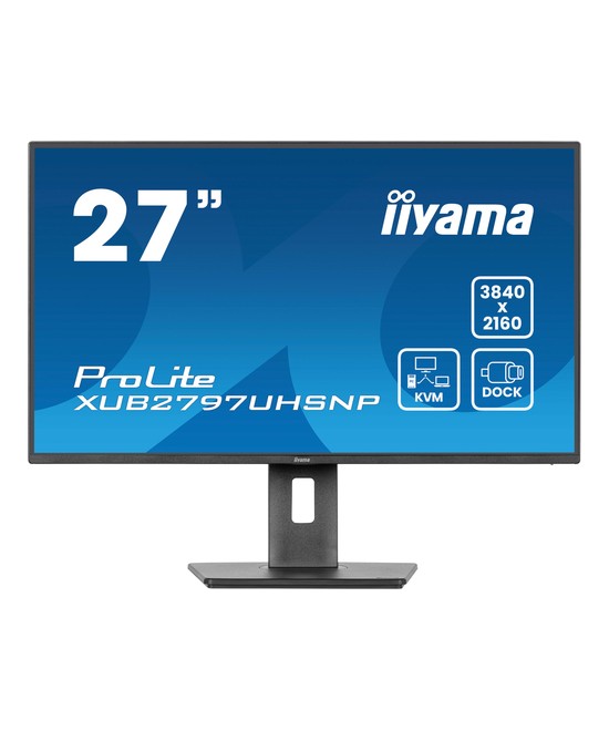 Écran LED - 27" - 3840 x 2160 4K @ 60 Hz - IPS - 350 cd/m² - 1300:1 - 4 ms - HDMI, DisplayPort, USB-C - haut-parleurs - noir, ma