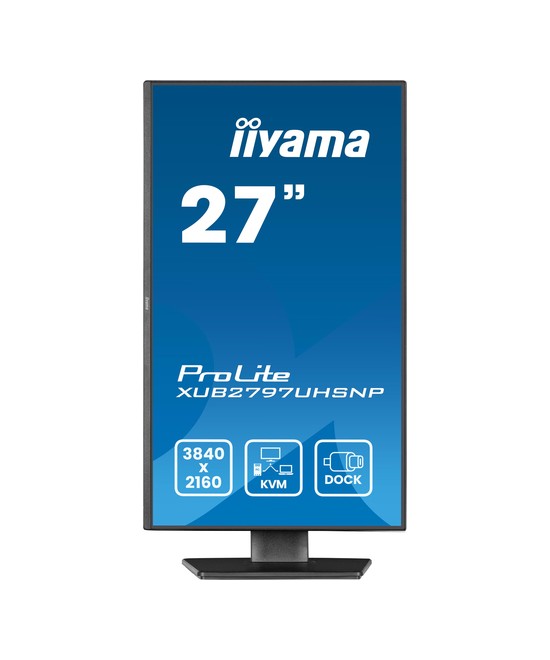 Écran LED - 27" - 3840 x 2160 4K @ 60 Hz - IPS - 350 cd/m² - 1300:1 - 4 ms - HDMI, DisplayPort, USB-C - haut-parleurs - noir, ma