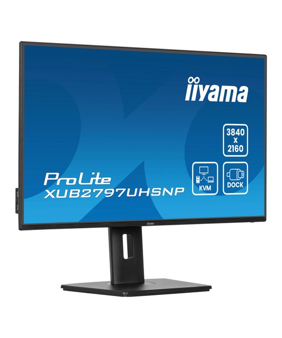 Écran LED - 27" - 3840 x 2160 4K @ 60 Hz - IPS - 350 cd/m² - 1300:1 - 4 ms - HDMI, DisplayPort, USB-C - haut-parleurs - noir, ma
