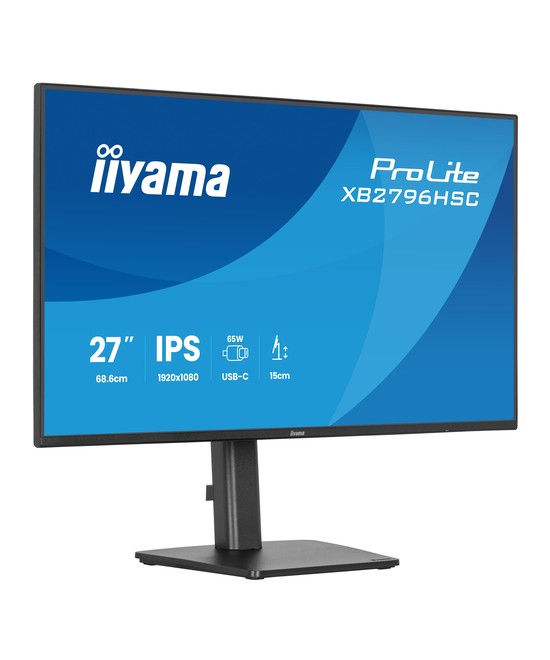 Écran LED - 27" - 1920 x 1080 Full HD (1080p) @ 144 Hz - IPS - 300 cd/m² - 1500:1 - 3 ms - HDMI, USB-C - haut-parleurs - noir, m