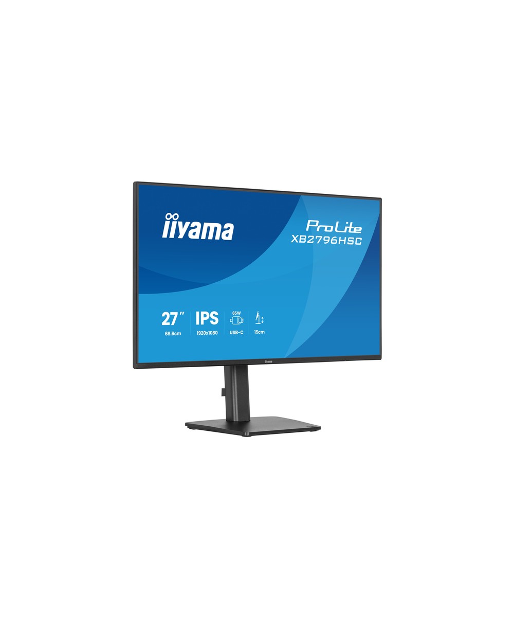 Écran LED - 27" - 1920 x 1080 Full HD (1080p) @ 144 Hz - IPS - 300 cd/m² - 1500:1 - 3 ms - HDMI, USB-C - haut-parleurs - noir, m