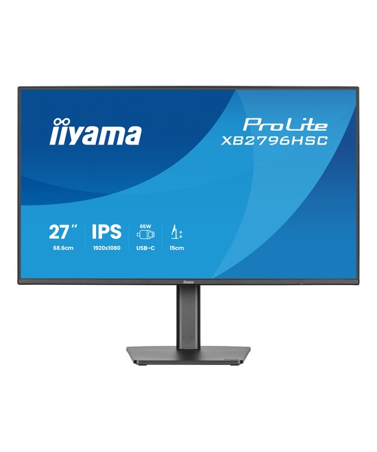 Écran LED - 27" - 1920 x 1080 Full HD (1080p) @ 144 Hz - IPS - 300 cd/m² - 1500:1 - 3 ms - HDMI, USB-C - haut-parleurs - noir, m