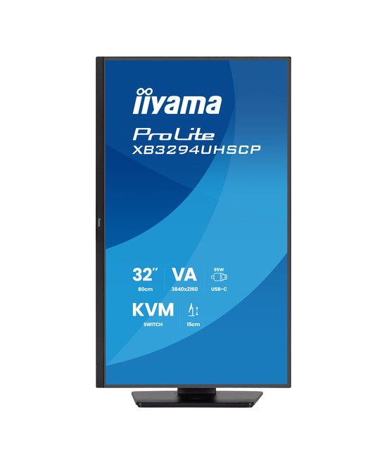 Écran LED - 31.5" - 3840 x 2160 4K @ 60 Hz - VA - 400 cd/m² - 3000:1 - 2 ms - HDMI, DisplayPort, USB-C - haut-parleurs - noir, m