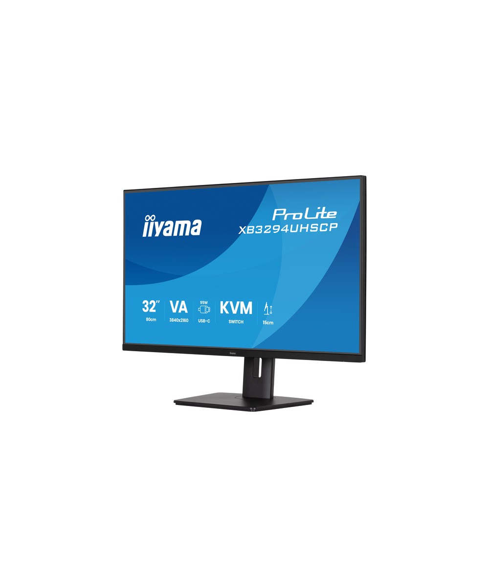 Écran LED - 31.5" - 3840 x 2160 4K @ 60 Hz - VA - 400 cd/m² - 3000:1 - 2 ms - HDMI, DisplayPort, USB-C - haut-parleurs - noir, m