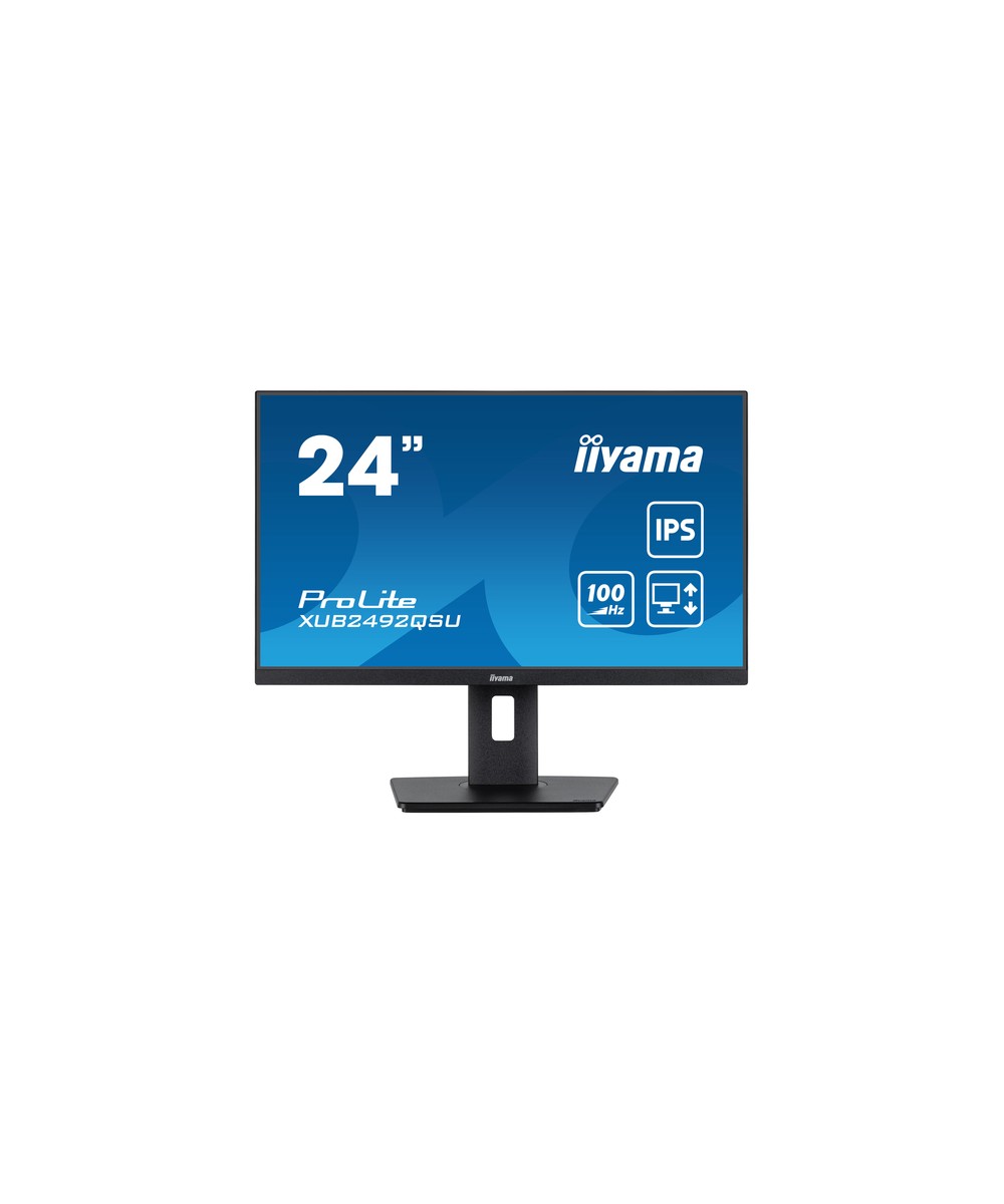 Écran LED - 24" - 2560 x 1440 WQHD @ 100 Hz - IPS - 300 cd/m² - 1000:1 - 0.5 ms - HDMI, DisplayPort - haut-parleurs - noir, mat