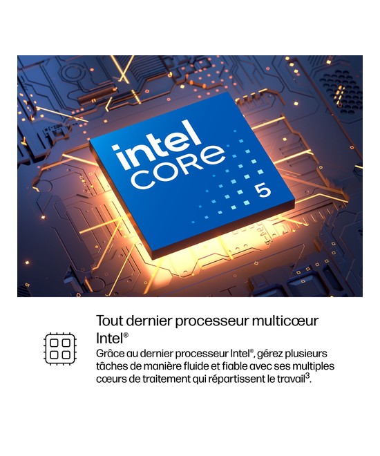 HP PC portable Intel Core 5 120U / jusqu'à 5 GHz DD7X4AT#ABF