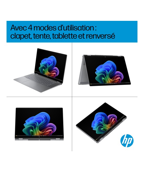 HP PC portable AMD Ryzen AI 7 350 / jusqu'à 5 GHz E0AS5EA#ABF