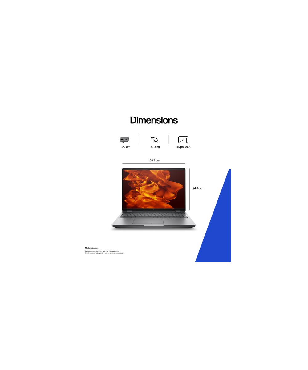 HP Station de travail portable Intel Core Ultra 7 255HX / jusqu'à 5.2 GHz DW8E1ET#ABF