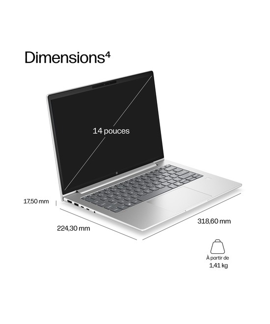 HP PC portable AMD Ryzen 5 220 / jusqu'à 4.9 GHz E0EX3ET#ABF