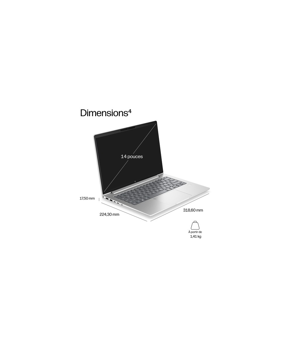 HP PC portable AMD Ryzen 5 220 / jusqu'à 4.9 GHz E0EX3ET#ABF